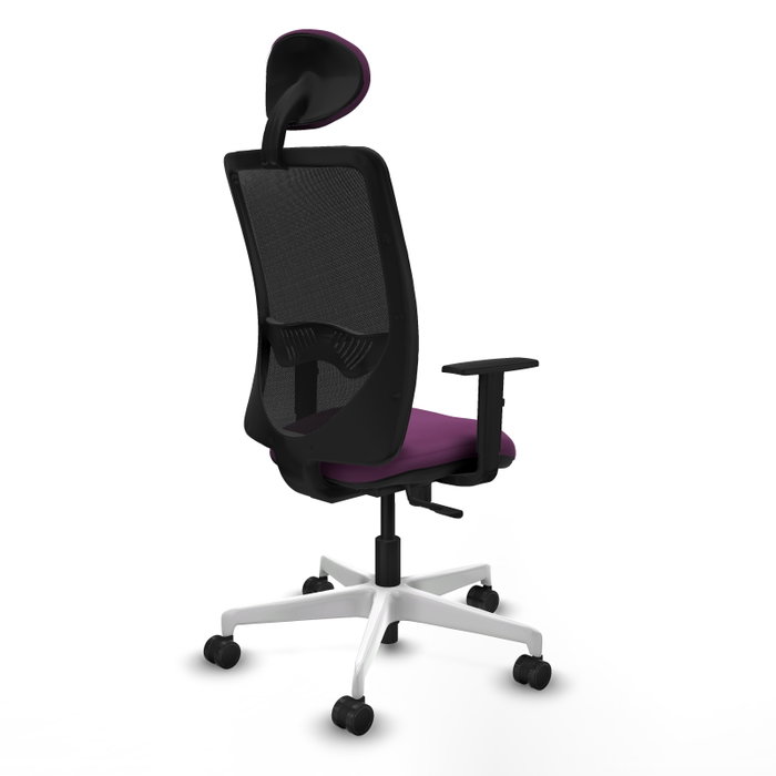 PIQUERAS Y CRESPO Silla de oficina Zulema con mecanismo Sincro Morado y Negro