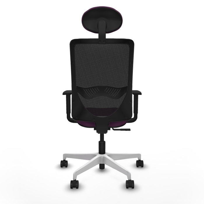 PIQUERAS Y CRESPO Silla de oficina Zulema con mecanismo Sincro Morado y Negro