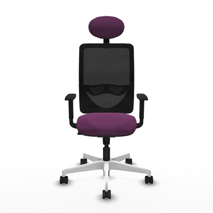 PIQUERAS Y CRESPO Silla de oficina Zulema con mecanismo Sincro Morado y Negro