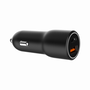 Gembird Cargador de coche de 38 W con 2 puertos USB (Tipo C PD y USB-A QC 3.0) Negro