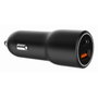 Gembird Cargador de coche de 38 W con 2 puertos USB (Tipo C PD y USB-A QC 3.0) Negro