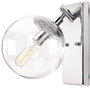 DKD Home Decor Lámpara Aplique Moderno Plateado Metal Cristal 25 x 27 x 20 cm