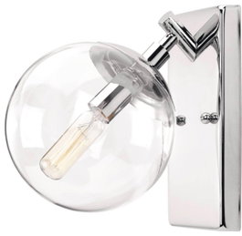 DKD Home Decor Lámpara Aplique Moderno Plateado Metal Cristal 25 x 27 x 20 cm