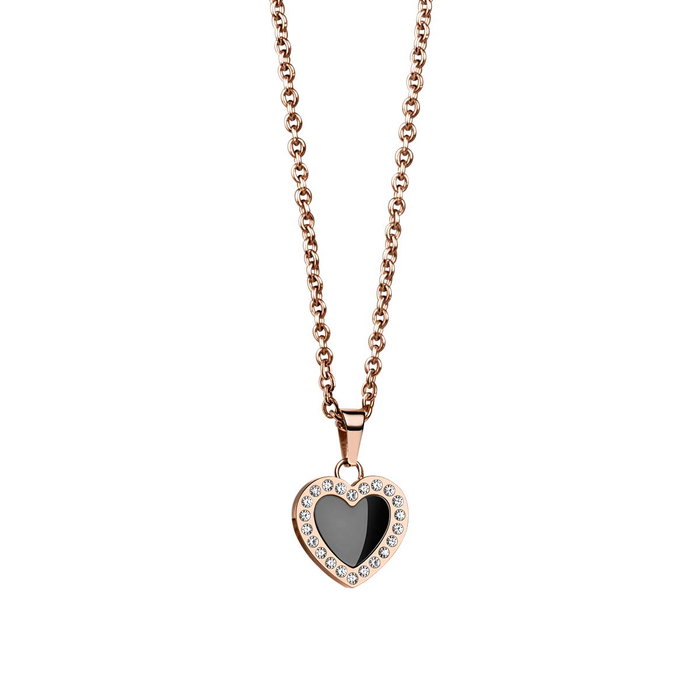 Bering Set de Joyería 428-712-BLACK con Collar y Pendientes Rosa
