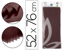 Liderpapel Papel seda 52x76cm 18g/m², bolsa de 5 hojas, marron