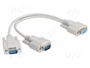 DeLOCK 67160 Adaptador Y D-Sub9 1 x Hembra a 2 x Macho con Tornillos 30 cm, Beige