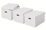 Esselte Pack de 3 Cajas de Almacenamiento Grandes Blanco 510x355x305 mm
