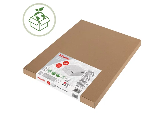 Esselte Caja de almacenamiento grande 510x355x305 mm pack de 3 unidades color blanco