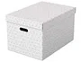 Esselte Caja de almacenamiento grande 510x355x305 mm pack de 3 unidades color blanco