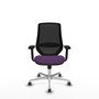 PIQUERAS Y CRESPO Silla de oficina Mardos con mecanismo Sincro, Morado y Negro