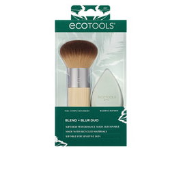 Ecotools Blend + Blur Duo 2 Piezas - Set de Brochas para Maquillaje con Pincel Complexion y Espuma Difuminadora