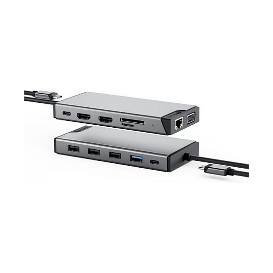 ALOGIC DV3 Mini Dock Universal 12-en-1 Plata