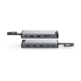 ALOGIC DV3 Mini Dock Universal 12-en-1 Plata