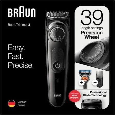 Braun Cortapelos y Recortadora de Barba BT3242 Hombre con 39 Ajustes de Longitud, Uso en Seco y Húmedo + Gillette F5, Precisión y Cuchillas Duraderas, Lavable, 80 min Autonomía