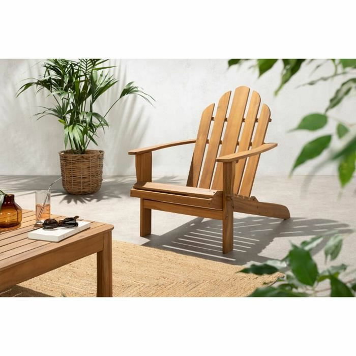 No Name Silla de jardín reclinable de acacia FSC - 72,5 x 89,5 x H.94 cm