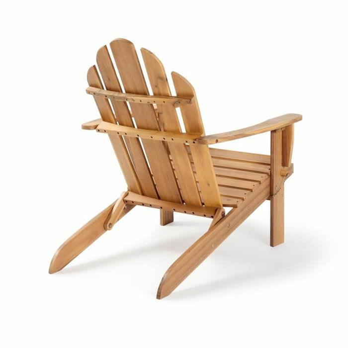 No Name Silla de jardín reclinable de acacia FSC - 72,5 x 89,5 x H.94 cm