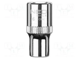 NEO TOOLS Vaso SUPERLOCK de 6 ángulos, HEX 6mm, 1/4 polegada