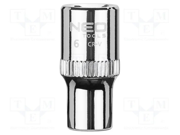 NEO TOOLS Vaso SUPERLOCK de 6 ángulos, HEX 6mm, 1/4 polegada NEO TOOLS Vaso SUPERLOCK de 6 ángulos, HEX 6mm, 1/4 polegada