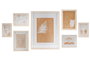DKD Home Decor Set de 7 Marcos de Fotos Marrón y Natural con Cristal y MDF