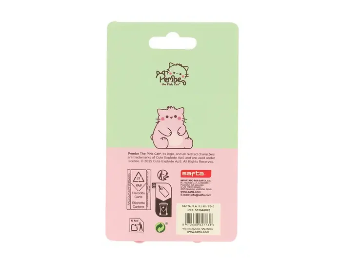 Safta Blister Clips Pembe the Pink Cat 125x75 mm
