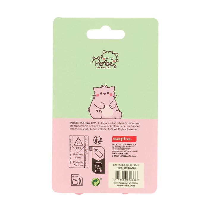 Safta Clips Pembe the pink cat 125x75 mm