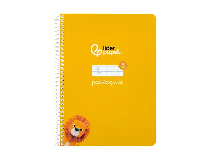 Liderpapel Cuaderno espiral Pautaguía A5 amarillo Liderpapel Cuaderno espiral Pautaguía A5 amarillo