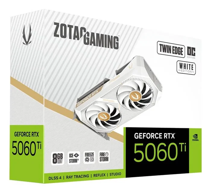 Zotac GAMING GeForce RTX 5060 Ti Twin Edge OC White Edition 8 GB GDDR7 Zotac GAMING GeForce RTX 5060 Ti Twin Edge OC White Edition 8 GB GDDR7