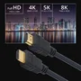 Ewent EC1322 Cable HDMI 2.1 8K 48 Gbit/s 3 m Alta Velocidad con Ethernet, HDR, ARC, Dolby TrueHD, 4K 120Hz, Contactos Chapados en Oro, Negro