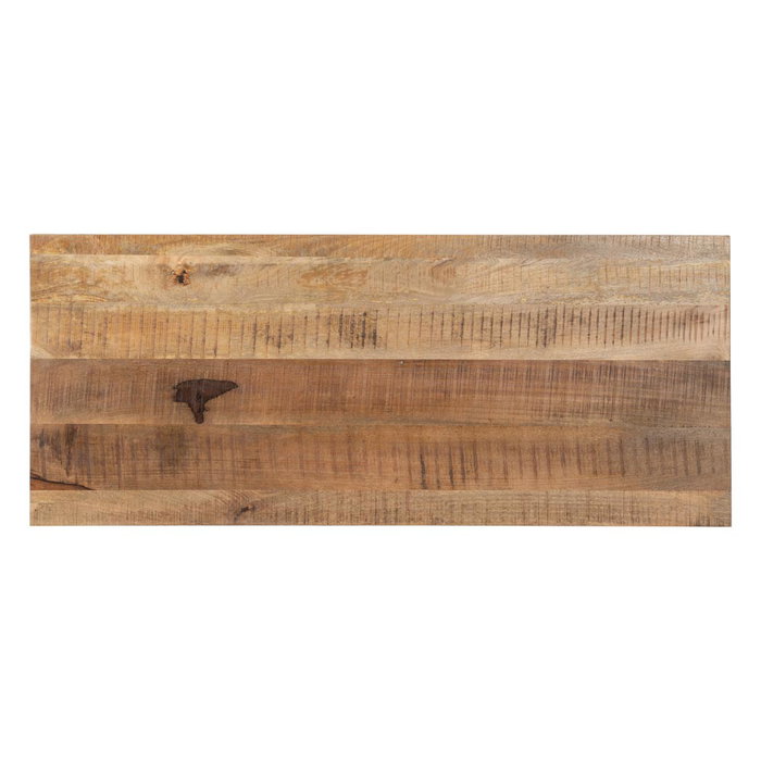 Mesa Comedor Natural-Negro Madera-Hierro 240 X 100 X 79 cm