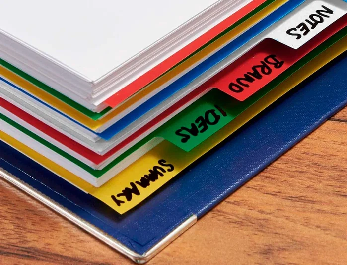 Liderpapel Juego de 6 Separadores Folio de Plástico con 16 Taladros