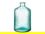 Giftdecor Botella Decorativa Vidrio Primavera Hammered 5L Transparente 19x31x19cm (Set de 2)