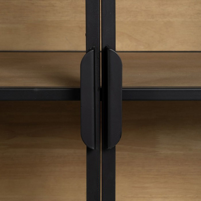 Ixia Vitrina Negro-Natural DM-Metal 150 x 38 x 80 cm