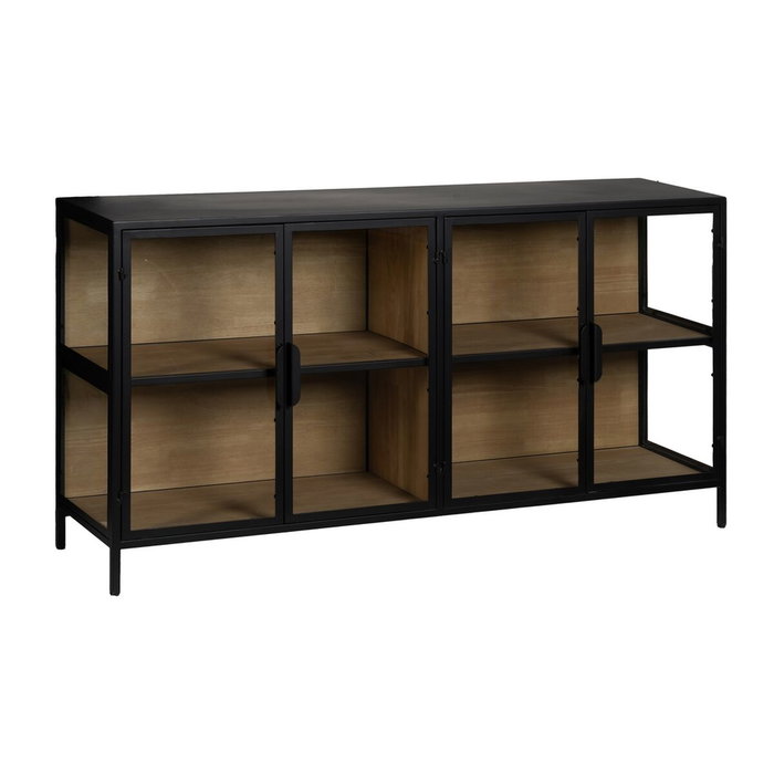 Ixia Vitrina Negro-Natural DM-Metal 150 x 38 x 80 cm
