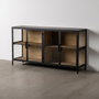 Ixia Vitrina Negro-Natural DM-Metal 150 x 38 x 80 cm
