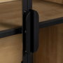Ixia Vitrina Negro-Natural DM-Metal 150 x 38 x 80 cm