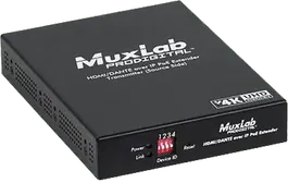 Muxlab Transmisor HDMI 4K Dante IP RS232 IR Audio sobre Cat 5e/6 Alcance 100m Controlador 500812