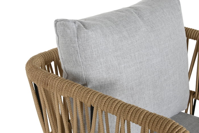 DKD Home Decor Taburete de Acero y Poliéster Gris 59x58x100 cm DKD Home Decor Taburete de Acero y Poliéster Gris 59x58x100 cm