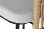 DKD Home Decor Taburete de Acero y Poliéster Gris 59x58x100 cm