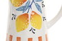 DKD Home Decor Jarra Mediterraneo Limones 25 Dolomita Relieve Amarillo Azul Naranja Blanco 750 ml 21.5 x 15.5 x 22.5 cm
