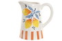 DKD Home Decor Jarra de Dolomita Limón con Relieve 750 ml