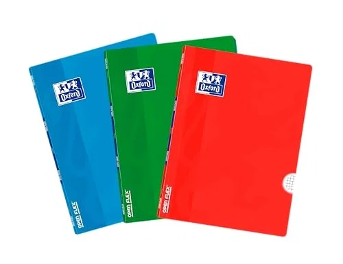 Oxford Libreta escolar Openflex DIN A4 48 hojas cuadro 4 mm pack de 3 unidades