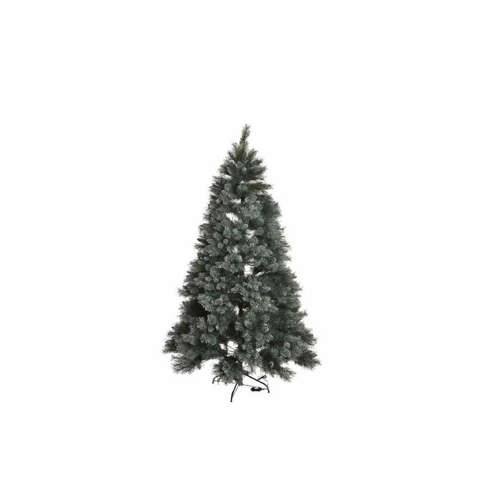 DKD Home Decor Árbol de Navidad Nevado con 200 LEDs Verde 150 cm