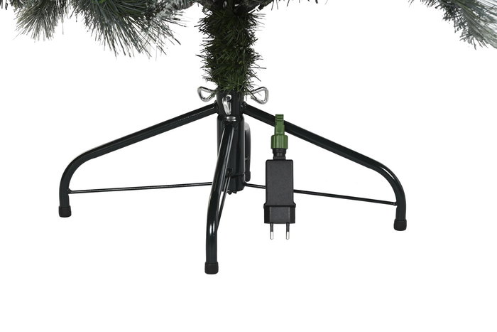 DKD Home Decor Árbol Navidad Moderna White dust Nevado Verde 100 x 100 x 150 cm LED 200 Leds