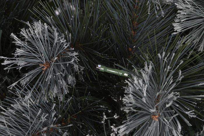 DKD Home Decor Árbol Navidad Moderna White dust Nevado Verde 100 x 100 x 150 cm LED 200 Leds