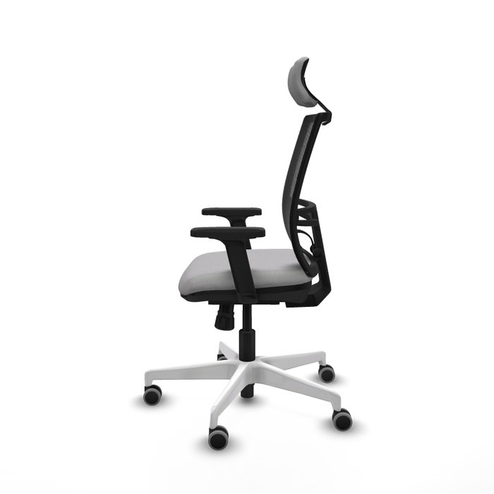 PIQUERAS Y CRESPO Silla de oficina Yunquera con mecanismo Sincro, Gris claro y Negro