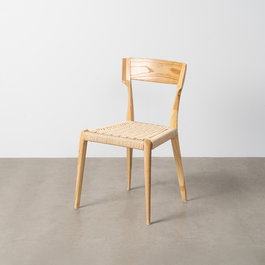 Silla Natural-Beige Madera 46 X 50 X 81 cm (Set de 2)