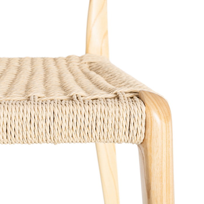 Silla Natural-Beige Madera 46 X 50 X 81 cm (Set de 2)