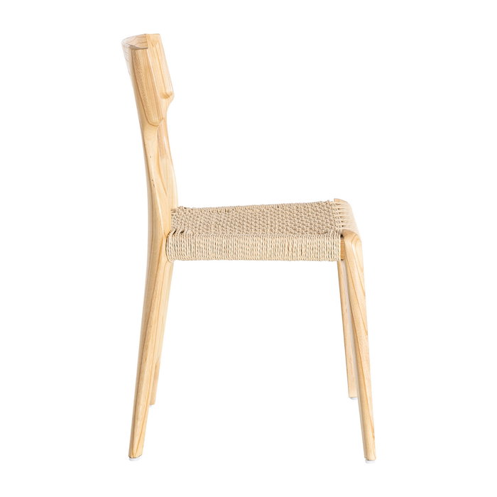 Silla Natural-Beige Madera 46 X 50 X 81 cm (Set de 2)