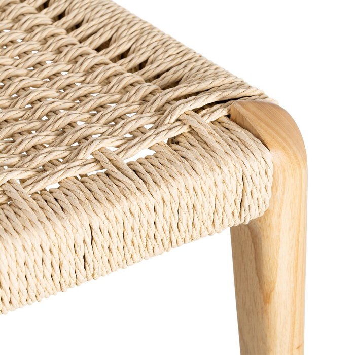 Silla Natural-Beige Madera 46 X 50 X 81 cm (Set de 2)