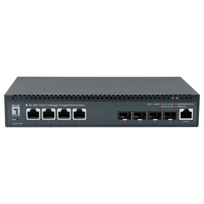 Level One XEL-0891 Switch 4x10GE/4x10GSFP+ Managed L3